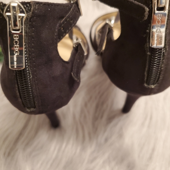 BCBGeneration Black Platform Ankle Strap Heel - Picture 7 of 8